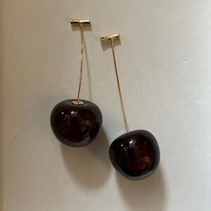 Anthropologie Cherry Drop Earrings